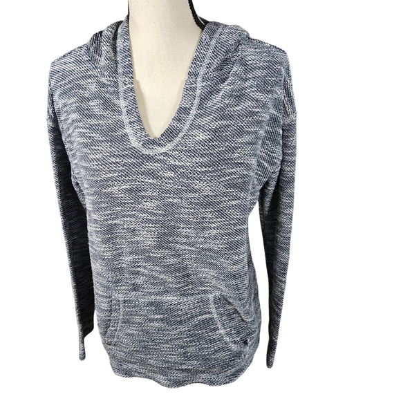 Ocean Drive Textured Knit Baja Beach Surf Hoodie, Navy/White, Small - Picture 1 of 14